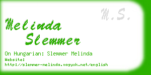 melinda slemmer business card